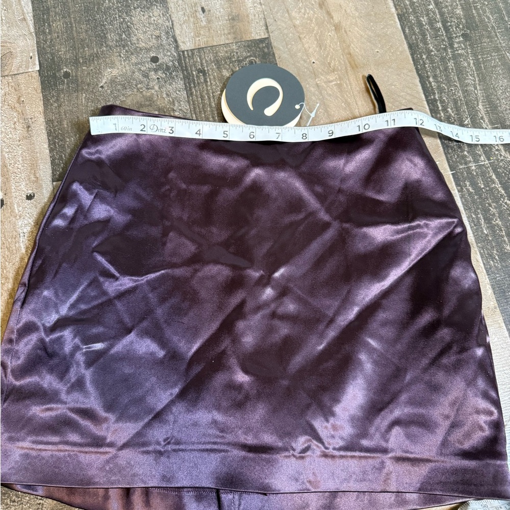 Cult Naked Satin Mini Skirt Xs Y2k Minimalist Slip Skirt Night Out Chic Blogger — image 3 of 8